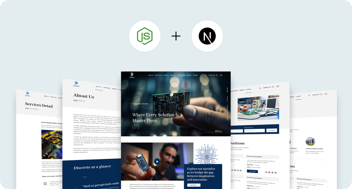 Building a High-Performance Website for Discrete Solutions with Next.js and Node.js Building a High-Performance Website for Discrete Solutions with Next.js and Node.js