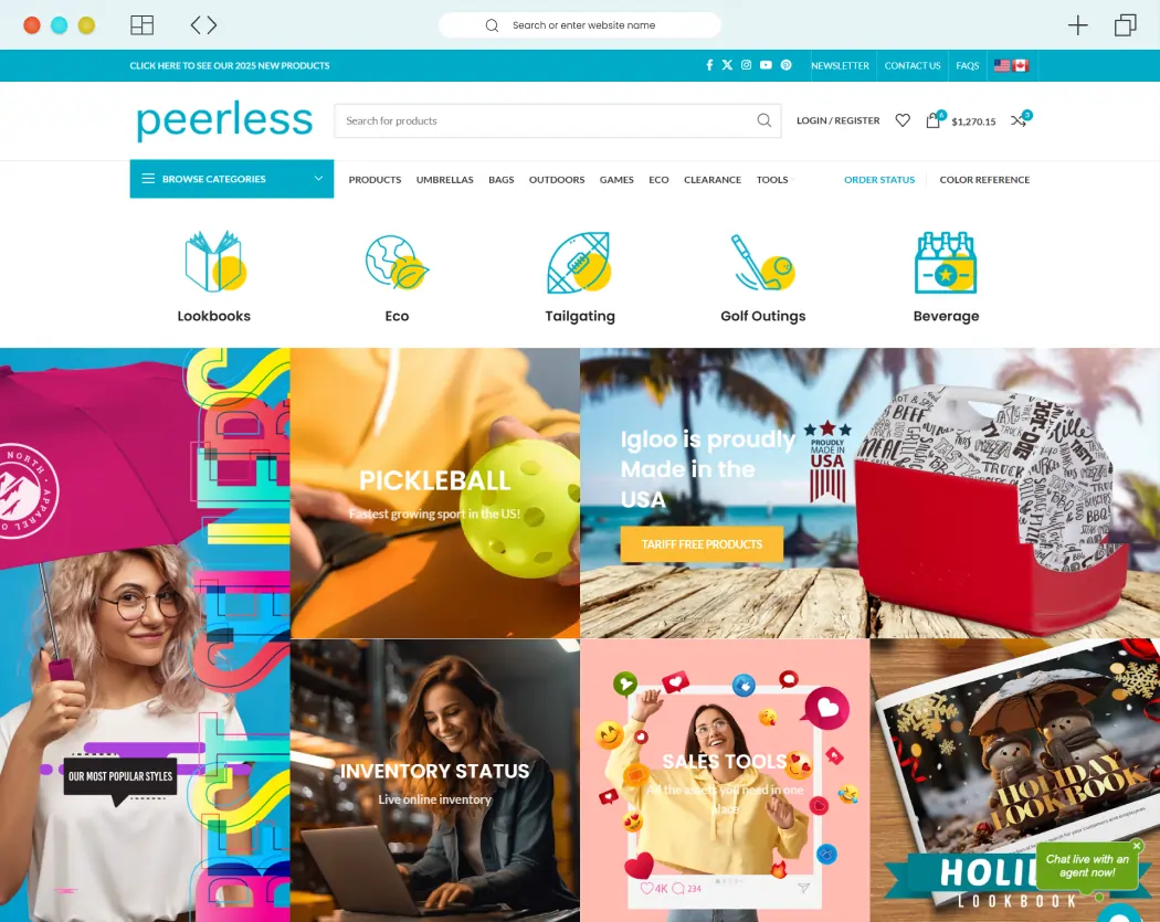 Custom WooCommerce Store for Peerless Umbrella (B2B & Wholesale)