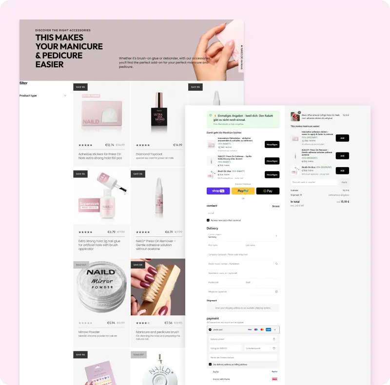 NAILD.de - Custom Shopify Store for Nail Salon (DACH Press-On Nails) NAILD.de - Custom Shopify Store for Nail Salon (DACH Press-On Nails)