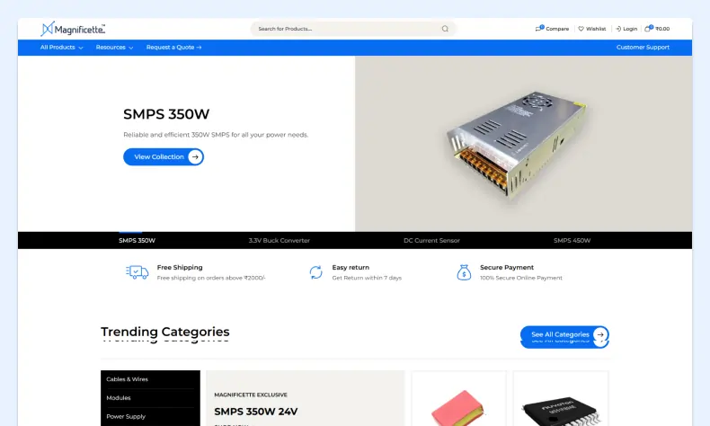 Magnificette - A Headless eCommerce Platform for Electronic Components Magnificette - A Headless eCommerce Platform for Electronic Components