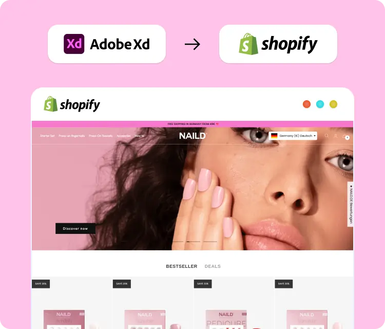 NAILD.de - Custom Shopify Store for Nail Salon (DACH Press-On Nails) NAILD.de - Custom Shopify Store for Nail Salon (DACH Press-On Nails)