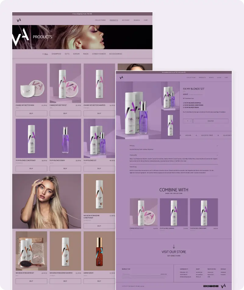 Vair Beauty — A Brand-First Shopify Store for Haircare (DACH) Vair Beauty — A Brand-First Shopify Store for Haircare (DACH)