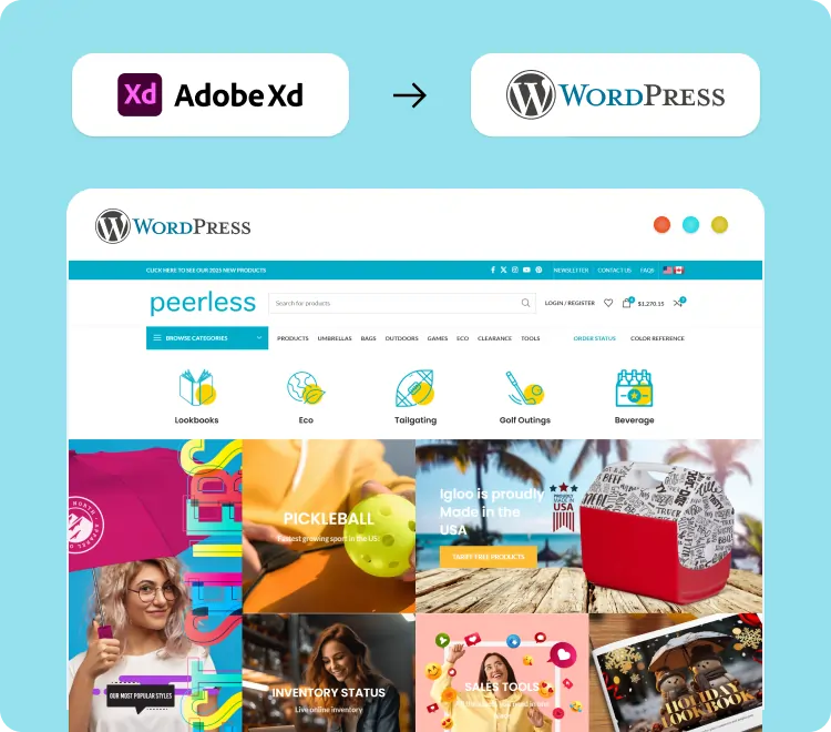 Custom WooCommerce Store for Peerless Umbrella (B2B & Wholesale) Custom WooCommerce Store for Peerless Umbrella (B2B & Wholesale)