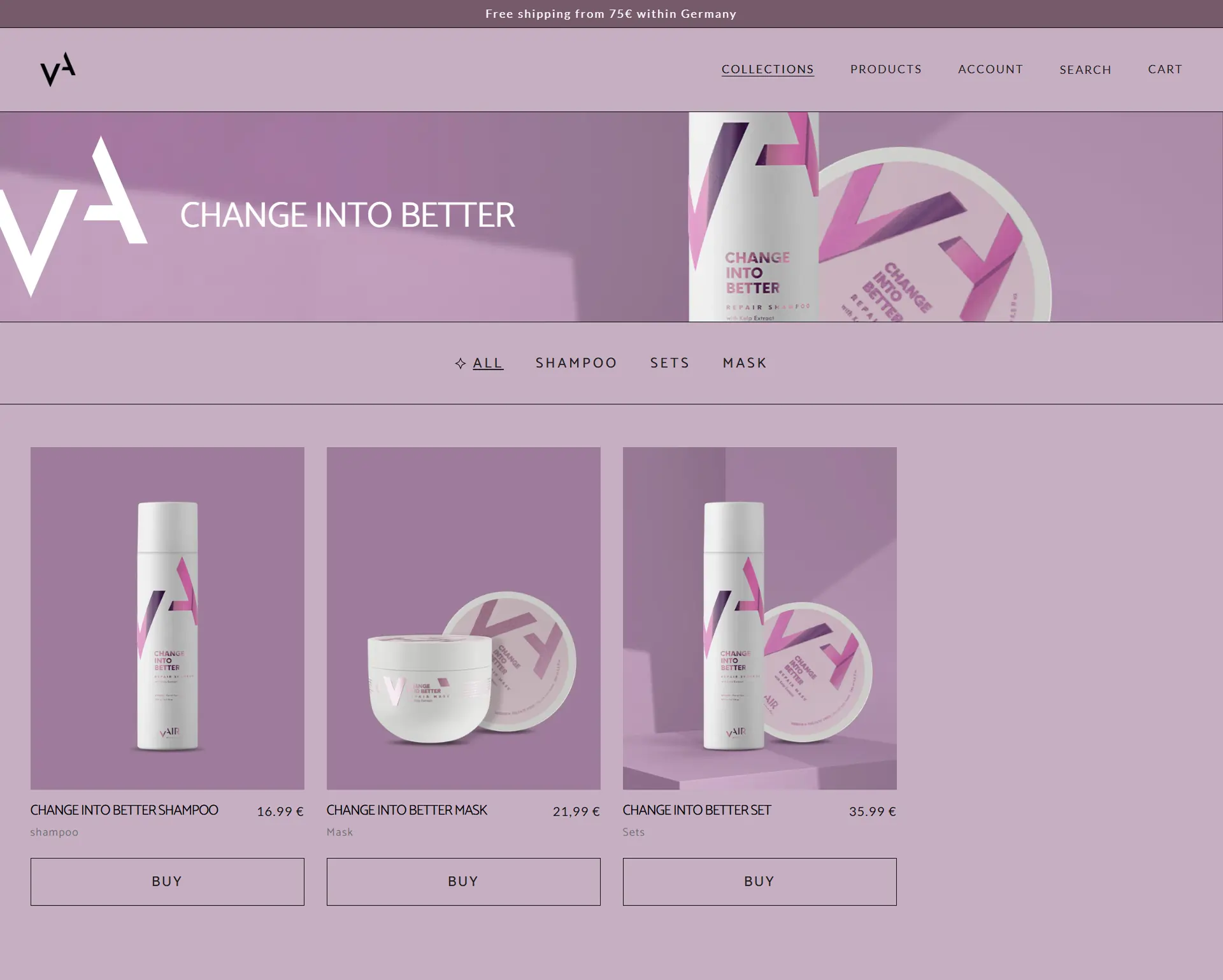 Vair Beauty — A Brand-First Shopify Store for Haircare (DACH)