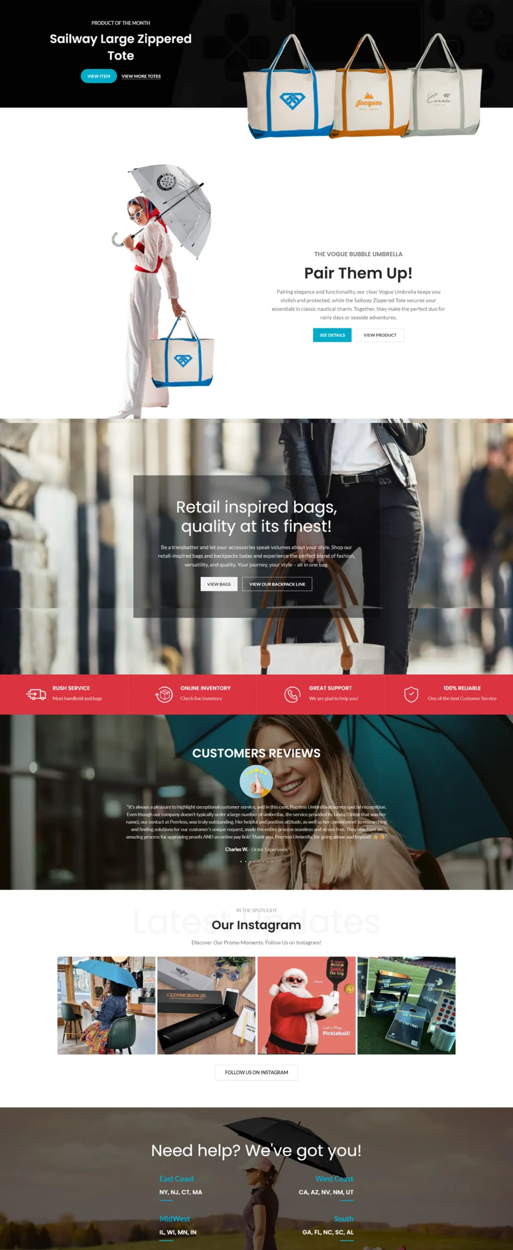 Custom WooCommerce Store for Peerless Umbrella (B2B & Wholesale)