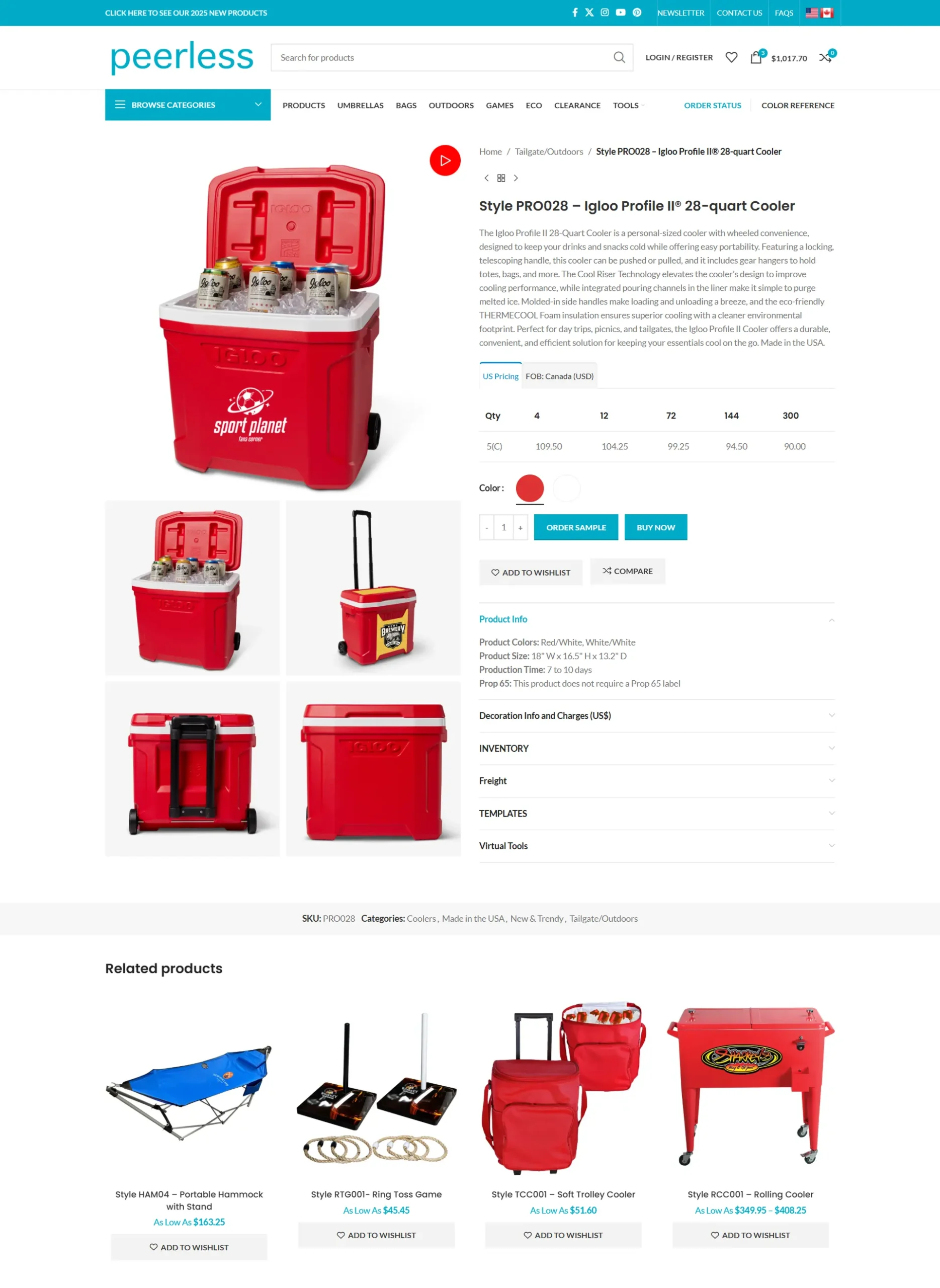 Custom WooCommerce Store for Peerless Umbrella (B2B & Wholesale)