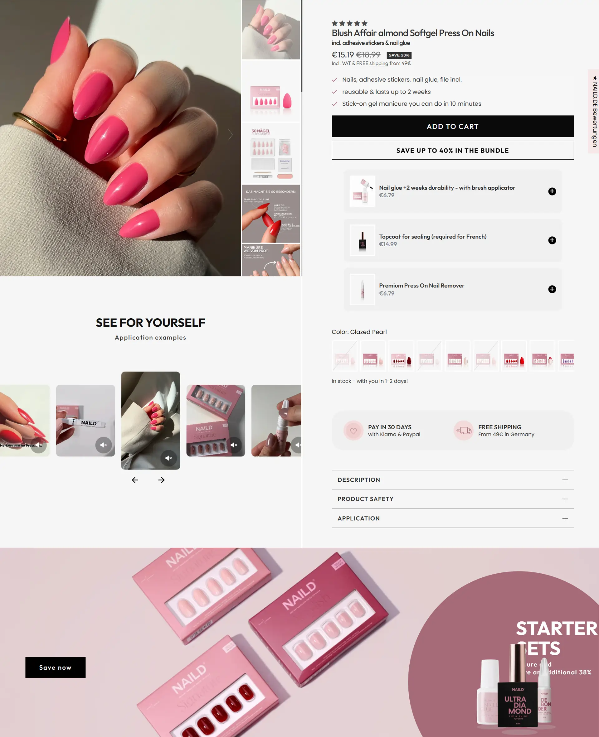 NAILD.de – Custom Shopify Store for Nail Salon (DACH Press-On Nails)