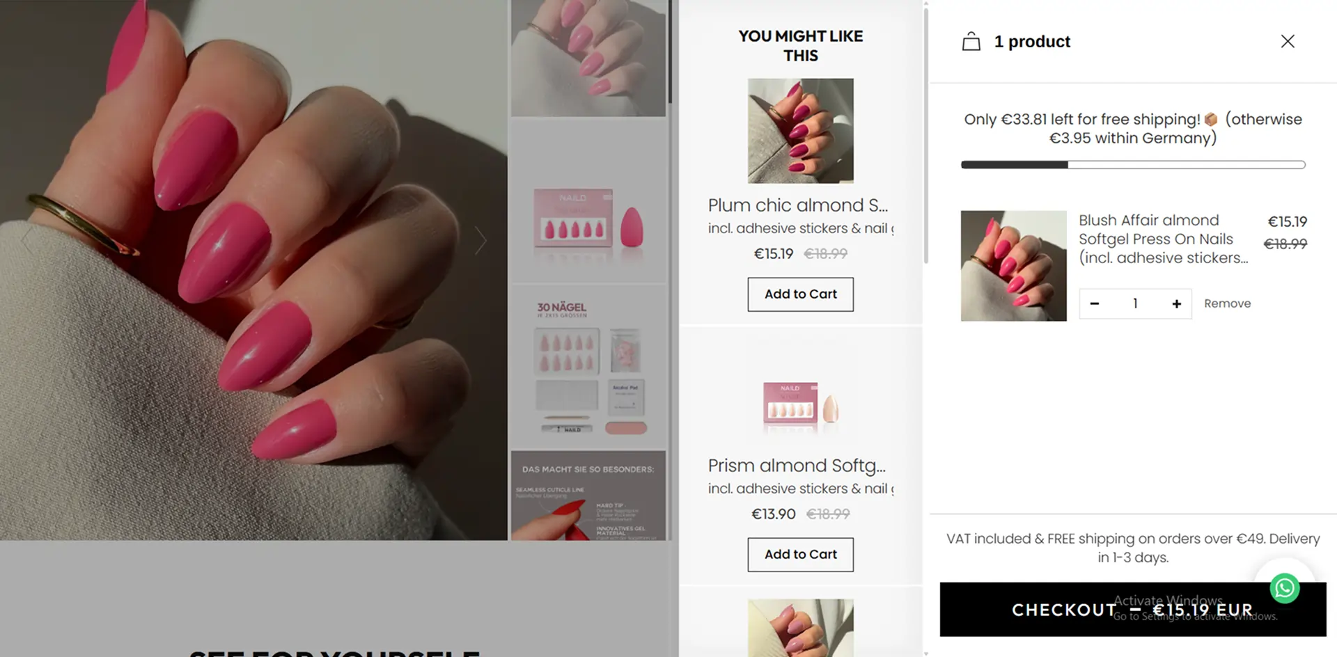 NAILD.de – Custom Shopify Store for Nail Salon (DACH Press-On Nails)