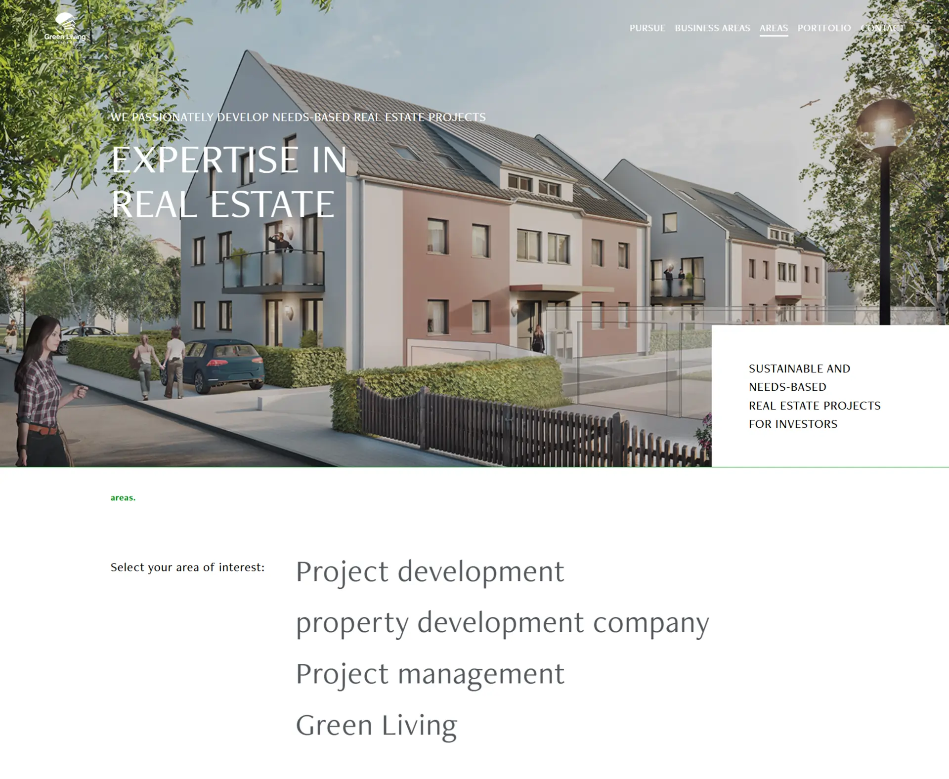 WordPress Website for Sustainable Real Estate Projects – Green Living Development