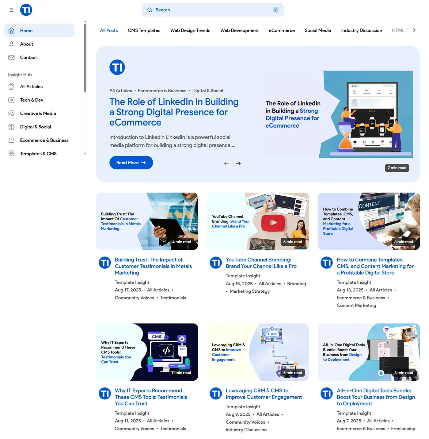 Best Ghost Blogging Platform Website for IT Industry Publishing — Template Insight