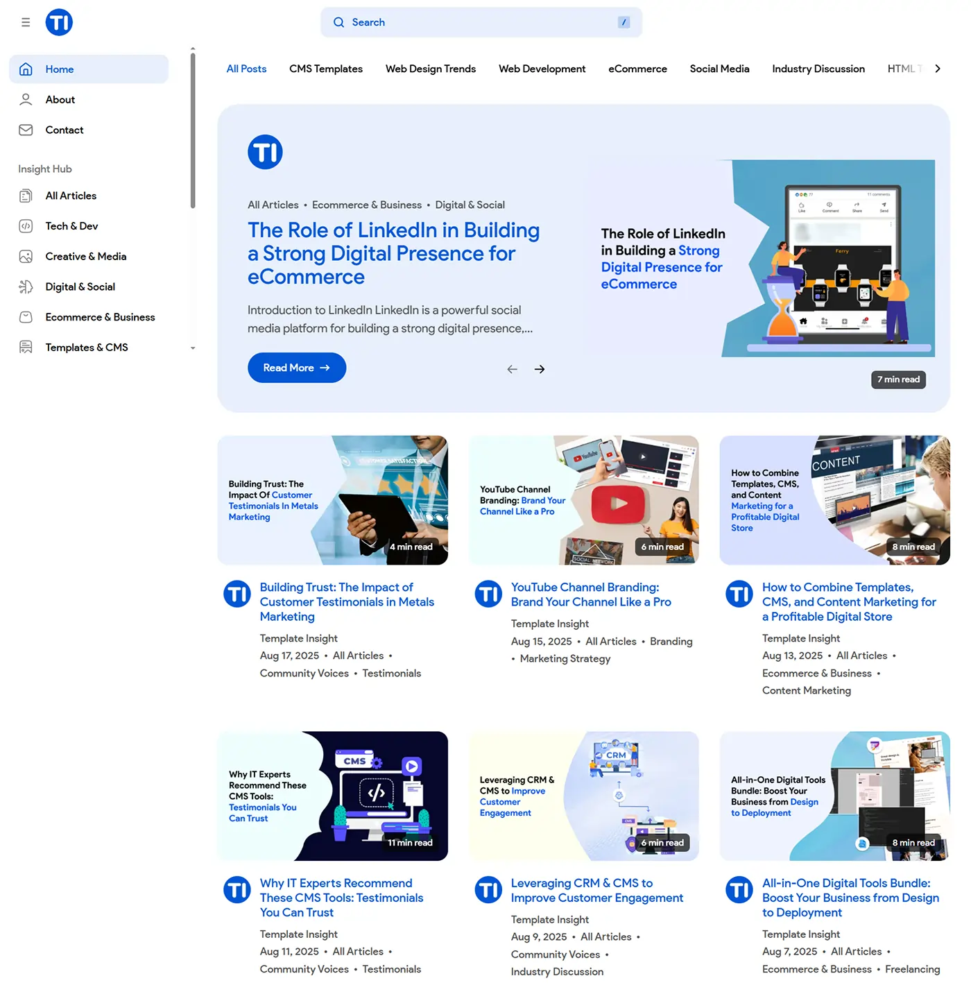 Best Ghost Blogging Platform Website for IT Industry Publishing — Template Insight