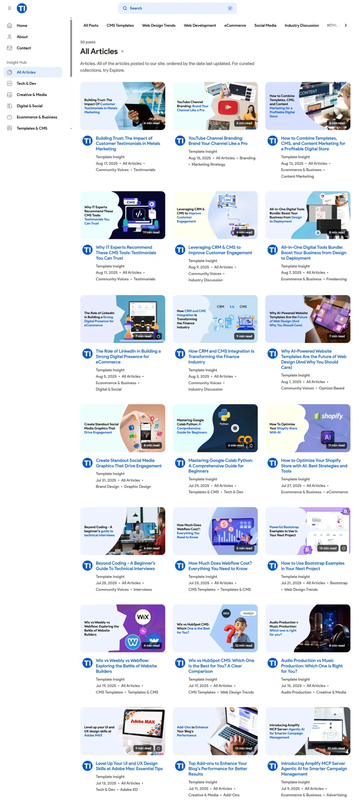 Best Ghost Blogging Platform Website for IT Industry Publishing — Template Insight