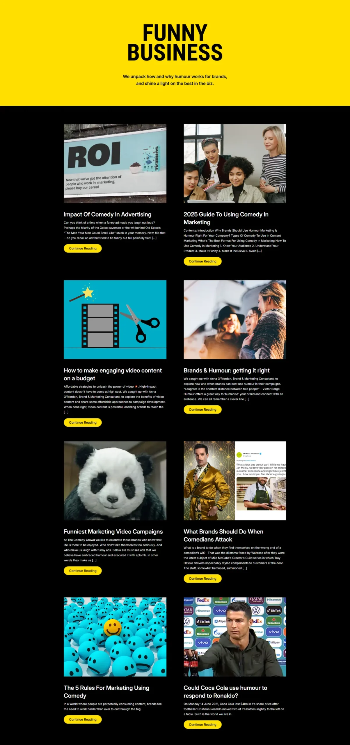 WordPress Website for Comedy Shorts & Interactive Video Showcase – The Comedy Crowd