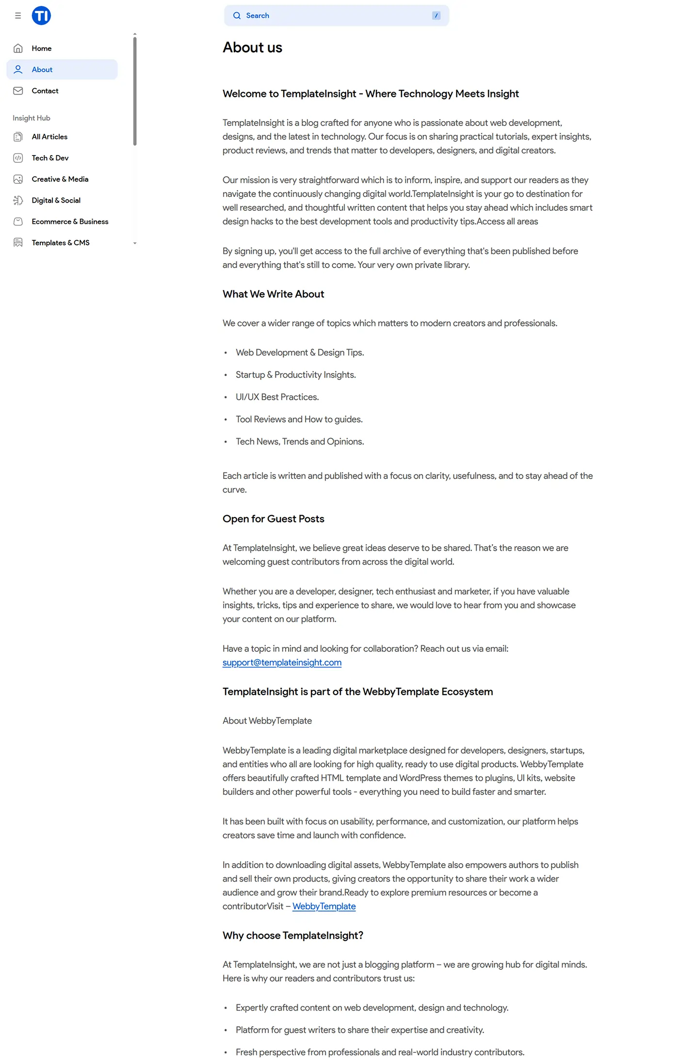 Best Ghost Blogging Platform Website for IT Industry Publishing — Template Insight
