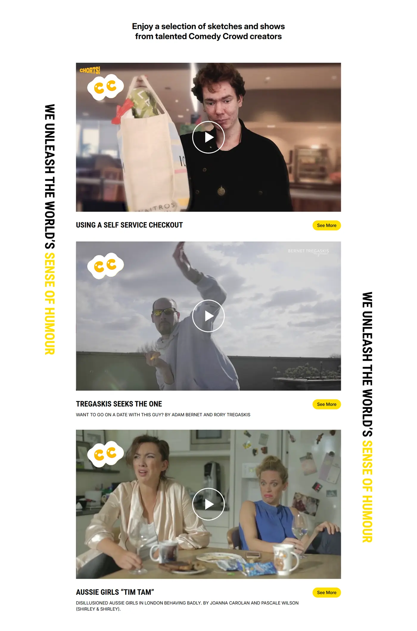 WordPress Website for Comedy Shorts & Interactive Video Showcase – The Comedy Crowd