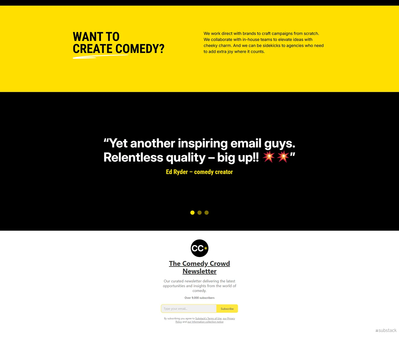 WordPress Website for Comedy Shorts & Interactive Video Showcase – The Comedy Crowd
