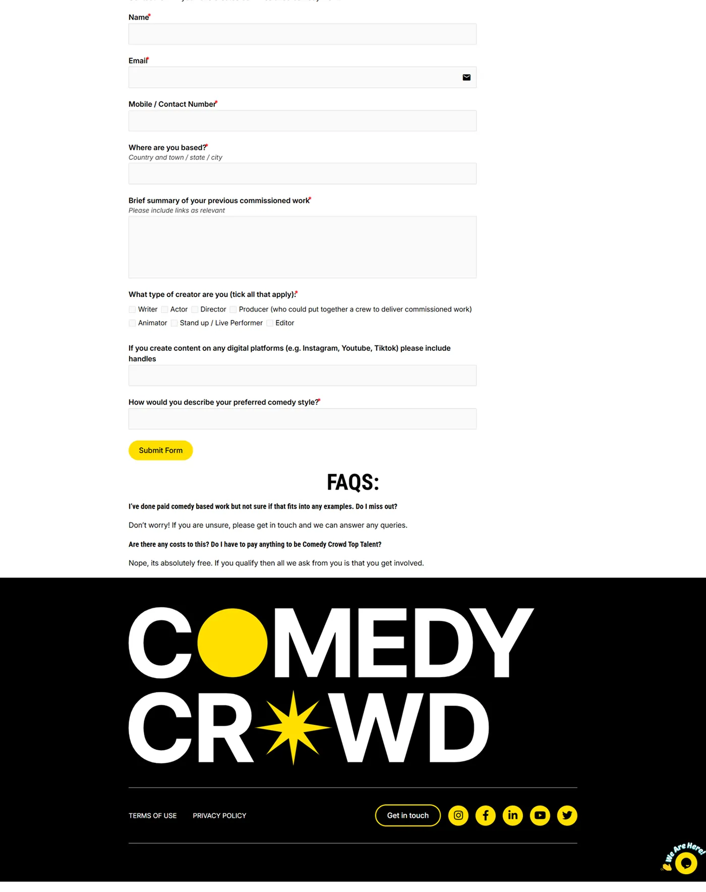 WordPress Website for Comedy Shorts & Interactive Video Showcase – The Comedy Crowd