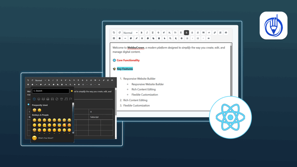 React Advanced Rich Text Editor