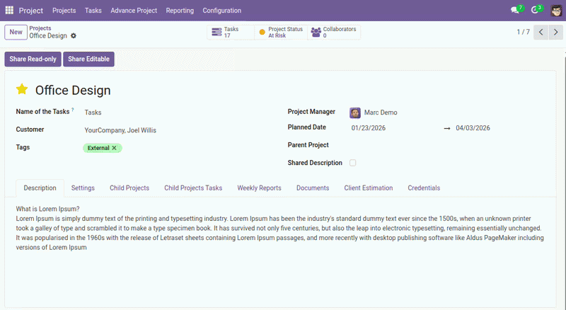 Project Setting