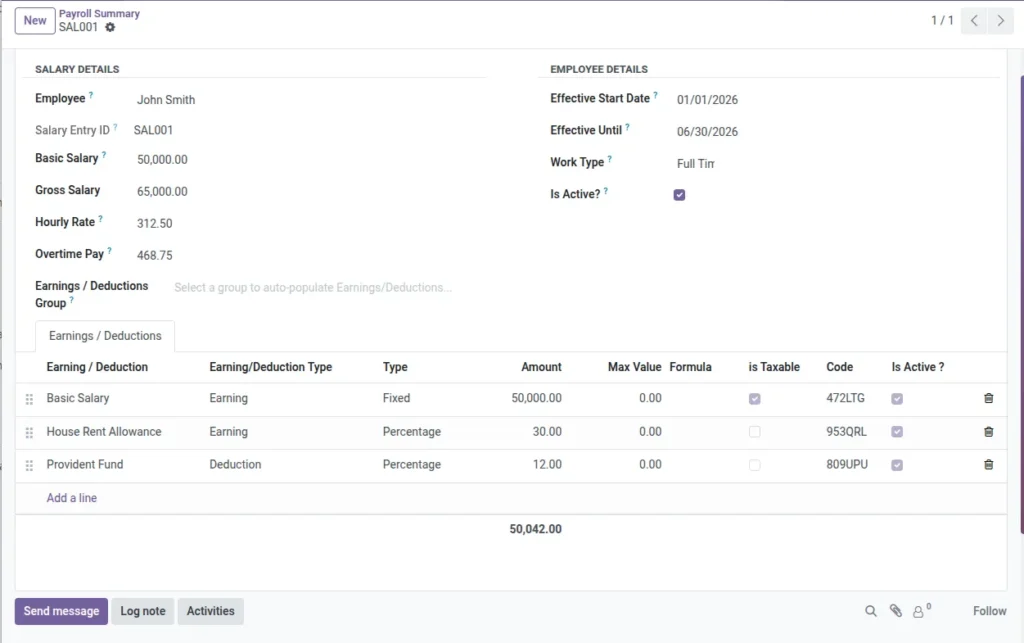 Salary Structures & Earnings/Deductions