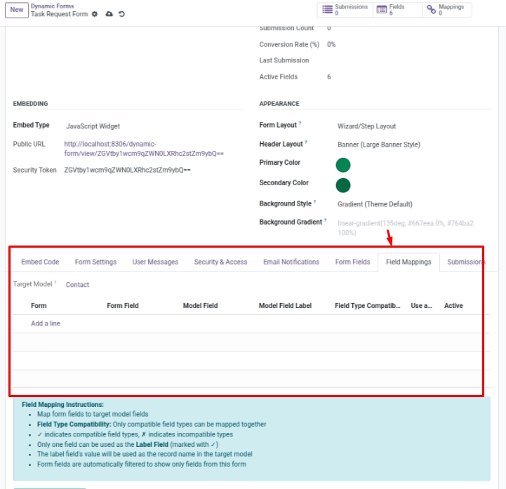 Connect to Odoo: Map Fields