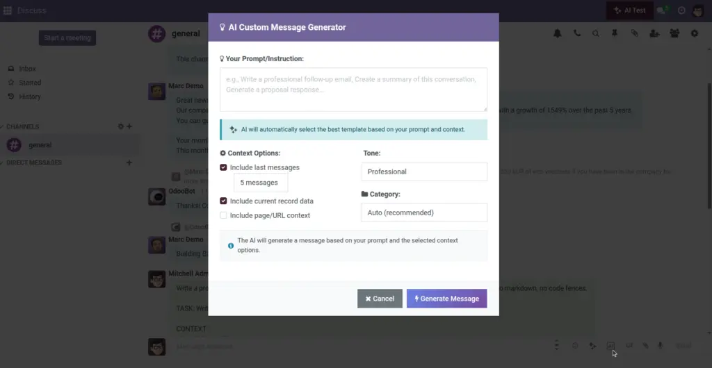 Custom Message Generator