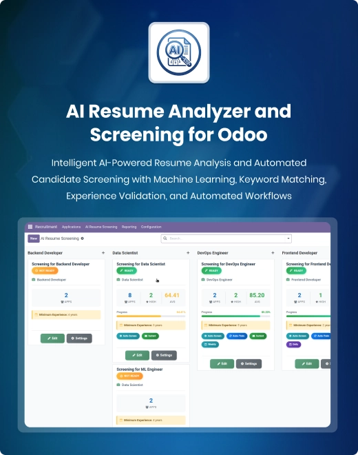AI Resume Analyzer and Screening for Odoo