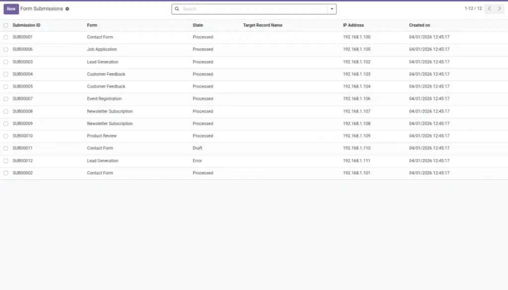 Manage Form Submissions