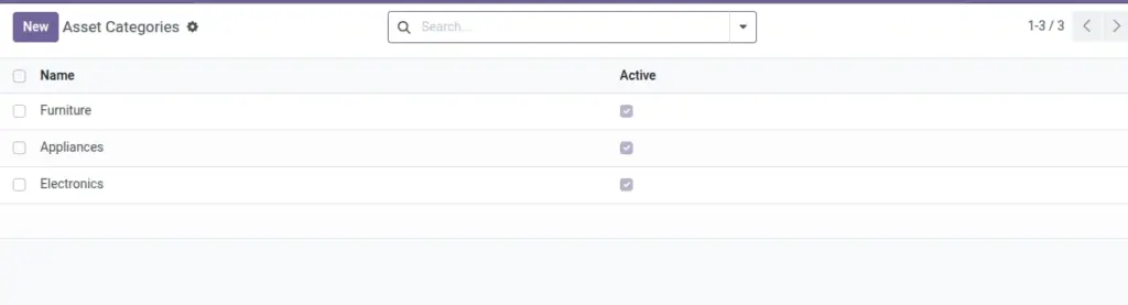 Asset Categories