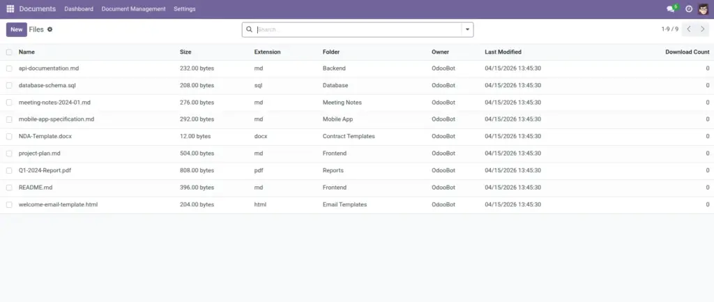 Files (Upload, preview, versions)