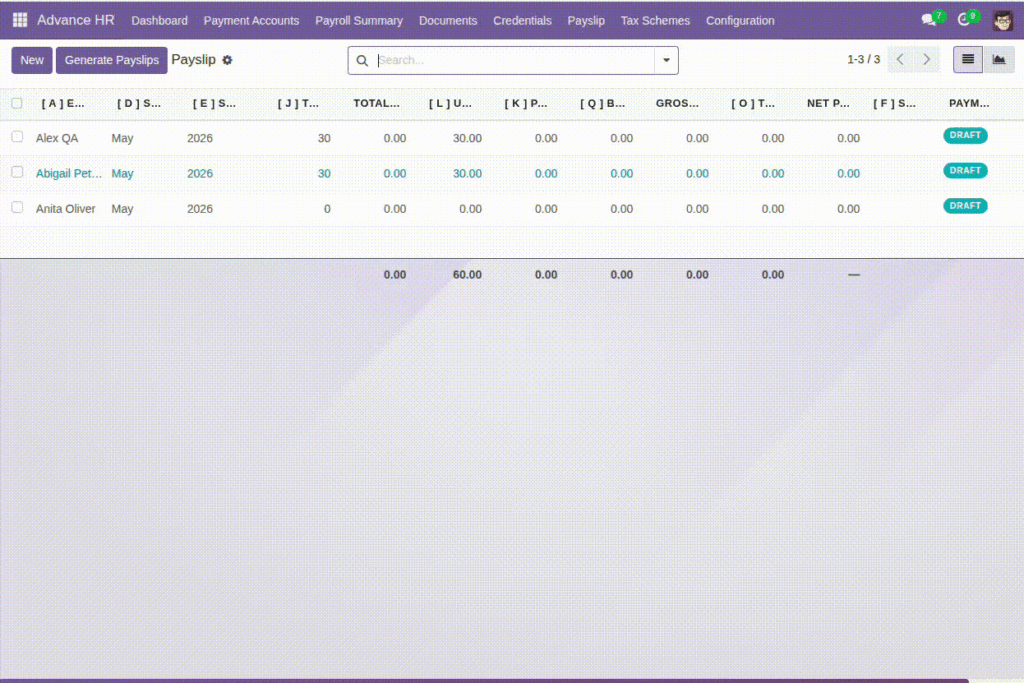 Payslip Days Review