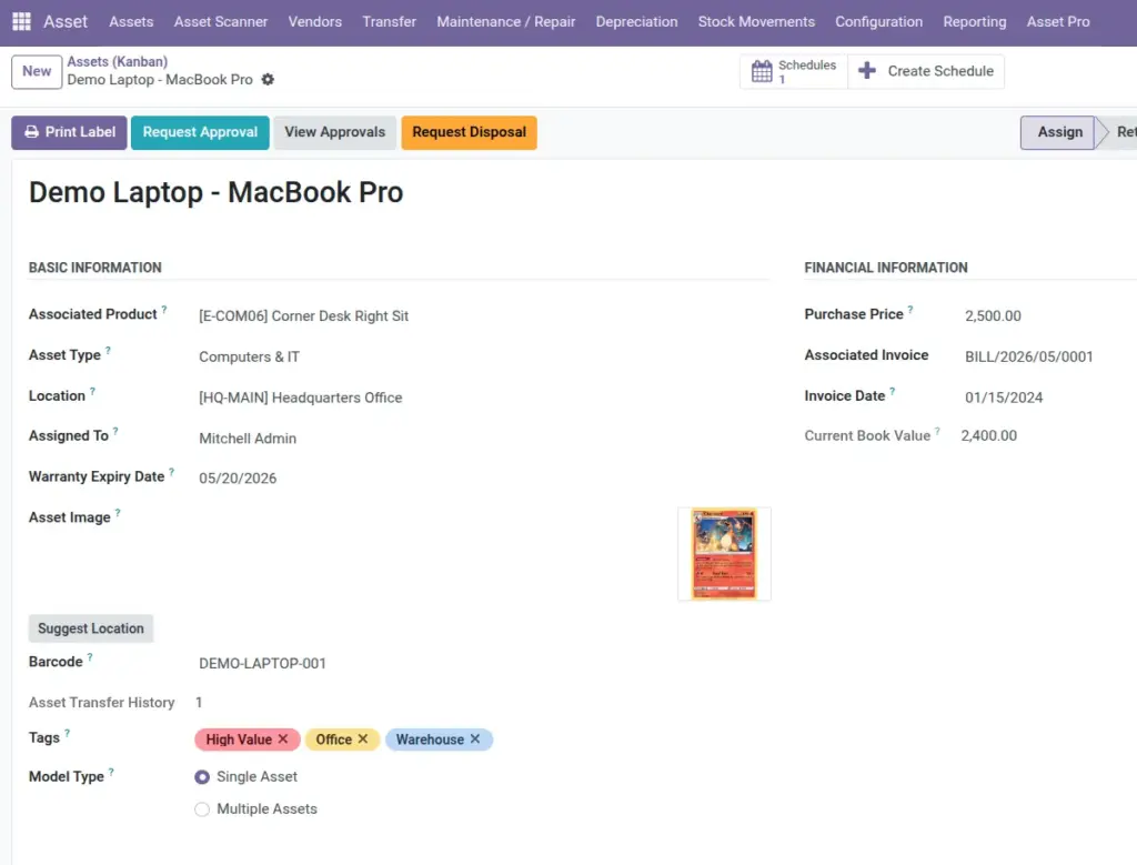 Odoo Asset Management Module for Asset Tracking, Depreciation & Maintenance Odoo Asset Management Module for Asset Tracking, Depreciation & Maintenance