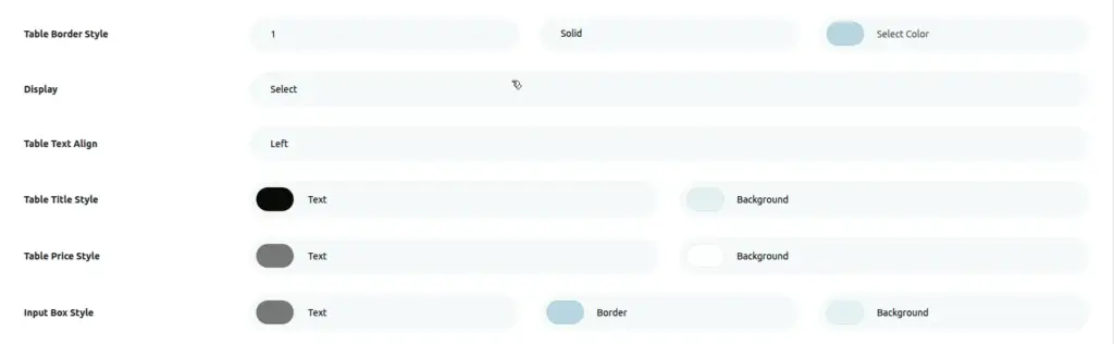Display & Style Settings